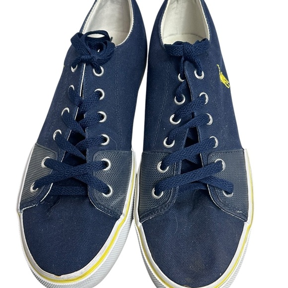 Polo by Ralph Lauren Cantor blue canvas shoes with laces size 9.5 - Picture 2 of 14